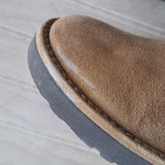 UGG Abree 1016548 Mini Sheepskin Chestnut Suede Side Zip Ankle Boots - Picture 10 of 13